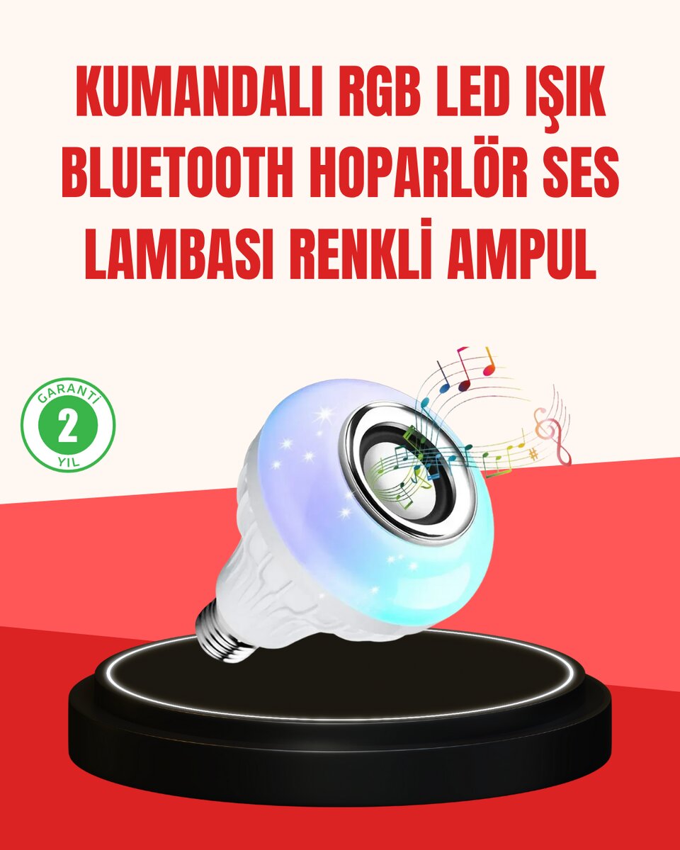 Akıllı LED Ampul – E27 Uyumlu ve Müzik Çalarlı Tasarım Akıllı LED Ampul – E27 Uyumlu ve Müzik Çalarlı Tasarım
