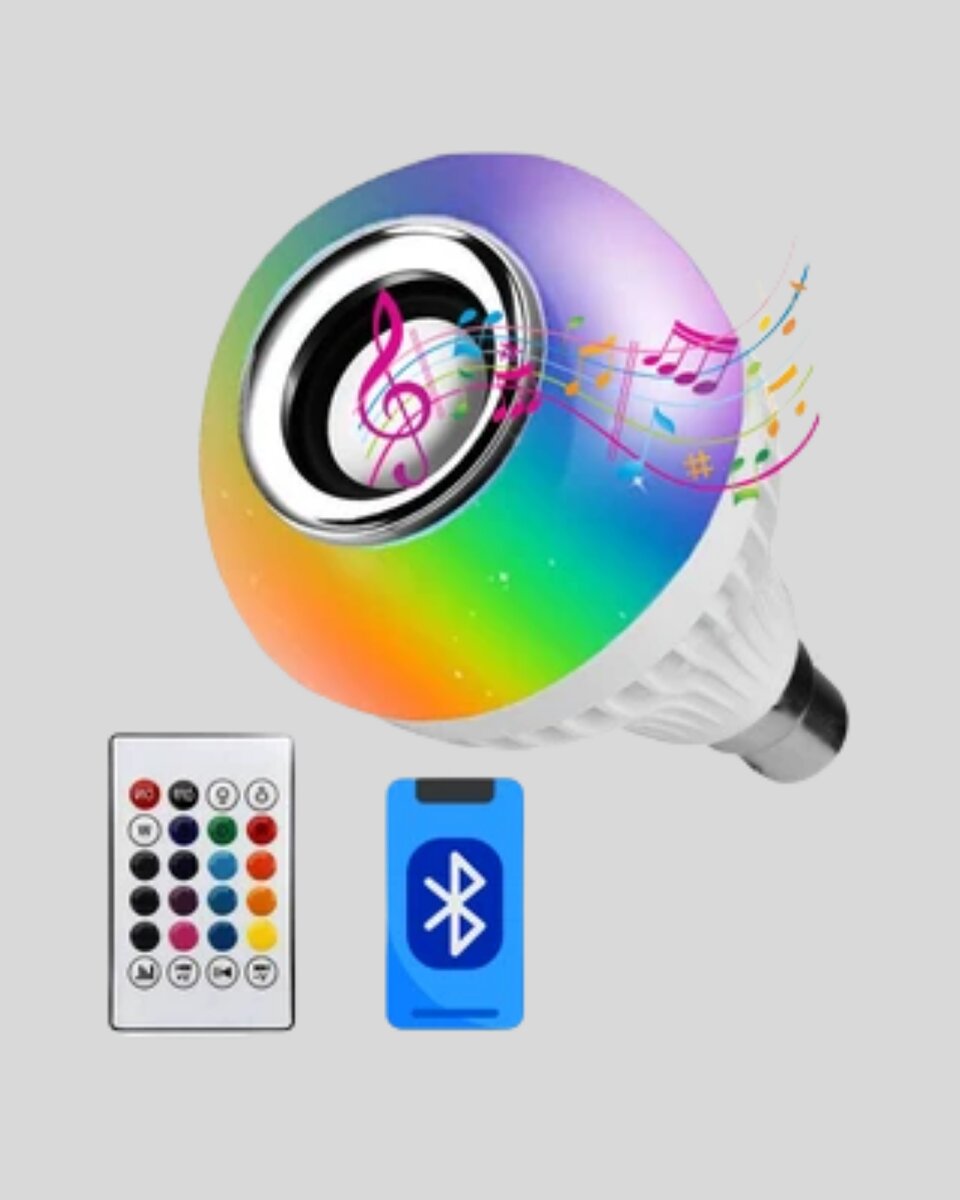 Akıllı LED Ampul – E27 Uyumlu ve Müzik Çalarlı Tasarım Akıllı LED Ampul – E27 Uyumlu ve Müzik Çalarlı Tasarım