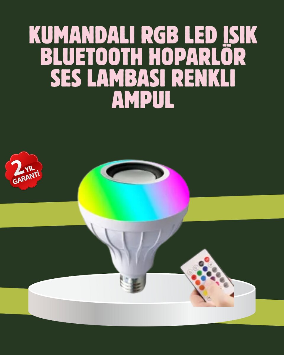 Hoparlörlü LED Ampul – Ev ve Ofis İçin Akıllı Aydınlatma Çözümü