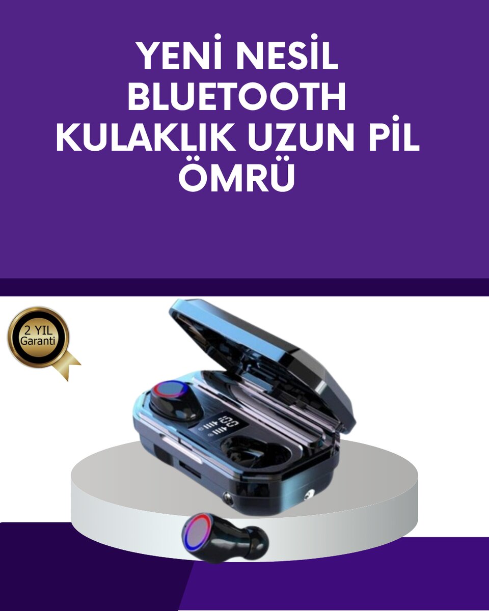 Uzun Pil Ömürlü Kablosuz Kulaklık – 4 Saat Kesintisiz Kullanım Uzun Pil Ömürlü Kablosuz Kulaklık – 4 Saat Kesintisiz Kullanım