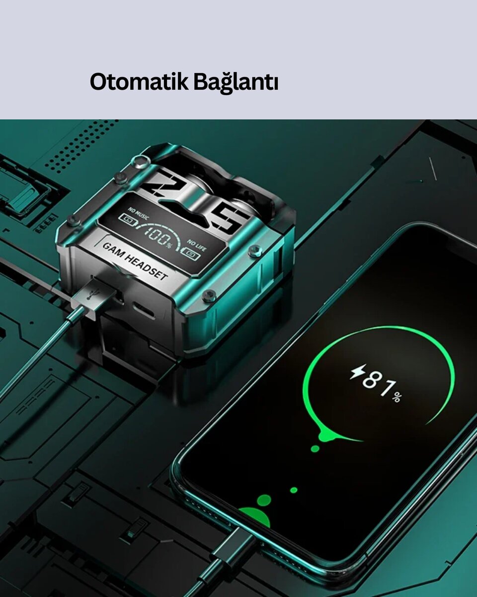 Bluetooth Kulaklık Kablosuz ANC Gürültü Önleyici Stereo Ses Bluetooth Kulaklık Kablosuz ANC Gürültü Önleyici Stereo Ses