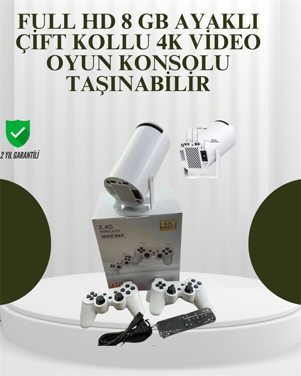 Portatif 4K Projeksiyon – 4.000 Uygulama, Kablosuz Yansıtma ve Bluetooth 5.0 Portatif 4K Projeksiyon – 4.000 Uygulama, Kablosuz Yansıtma ve Bluetooth 5.0
