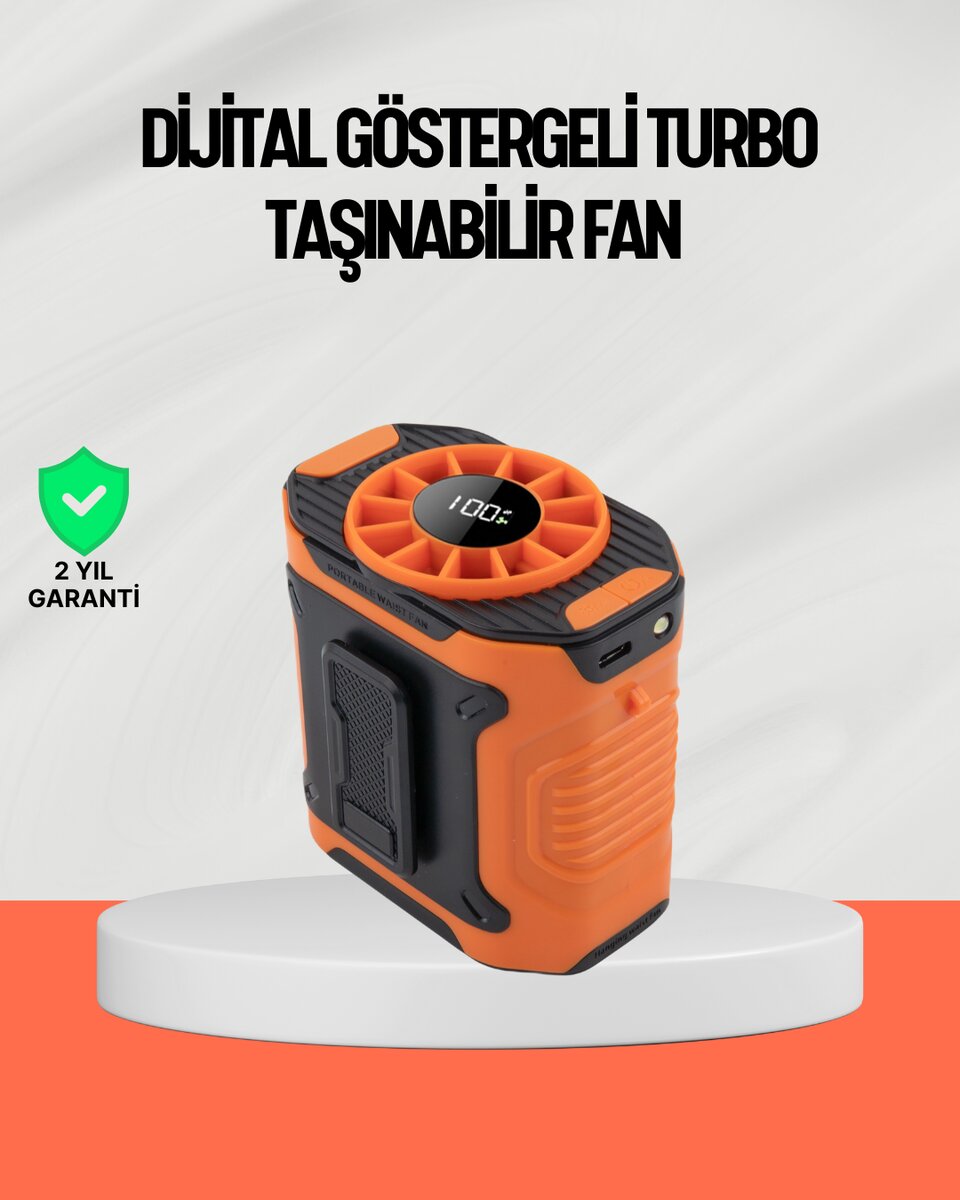USB Şarjlı Güçlü Hız Ayarlı El ve Bel Fanı USB Şarjlı Güçlü Hız Ayarlı El ve Bel Fanı