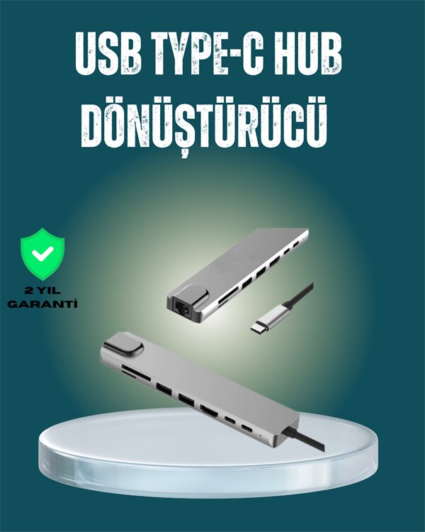 USB‑C Çoklu Bağlantı Merkezi – 5 Gbps, 100‑240 V, Sağlam Eloksal Tasarım USB‑C Çoklu Bağlantı Merkezi – 5 Gbps, 100‑240 V, Sağlam Eloksal Tasarım