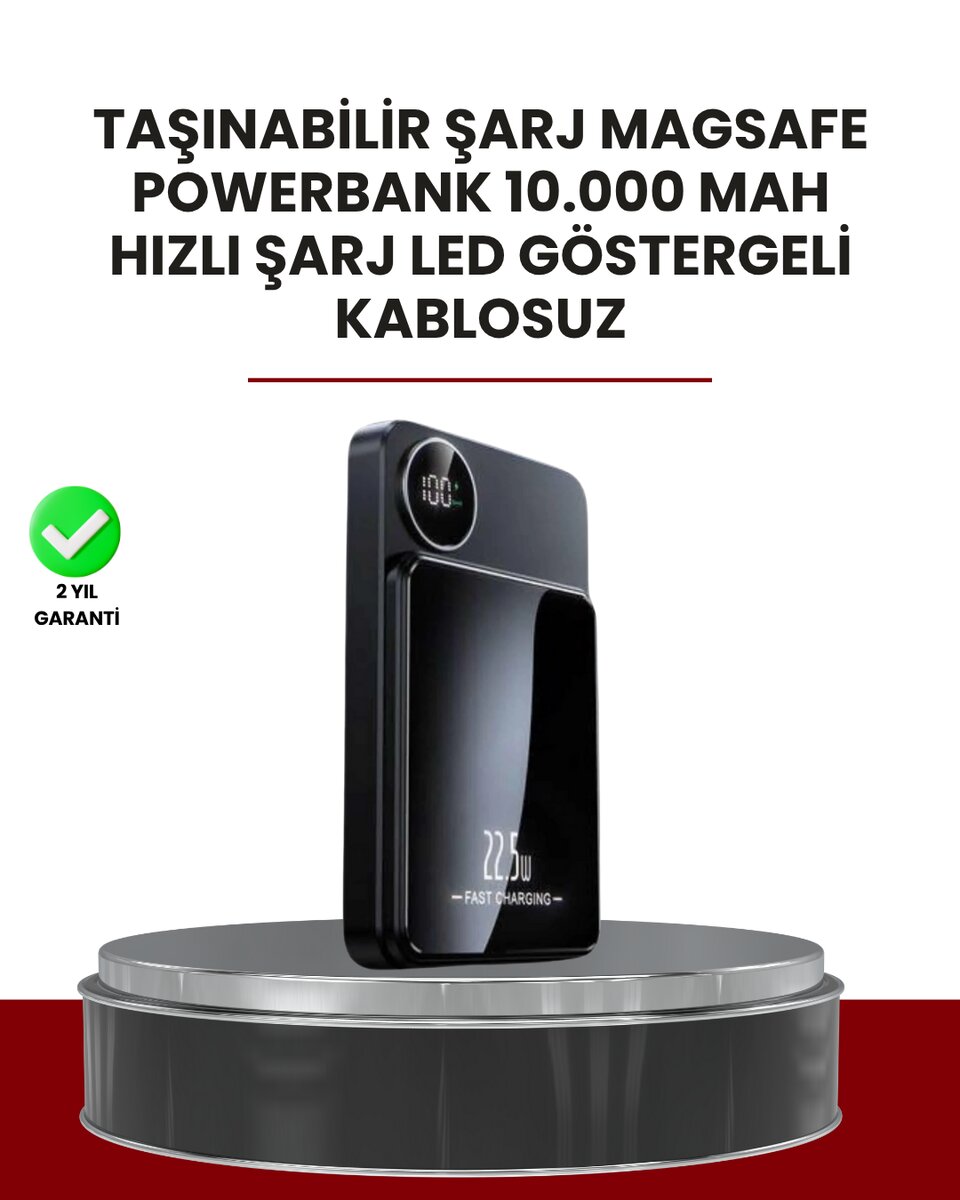 Gerçek Zamanlı Güç Göstergeli Manyetik USB-C Taşınabilir Powerbank Gerçek Zamanlı Güç Göstergeli Manyetik USB-C Taşınabilir Powerbank