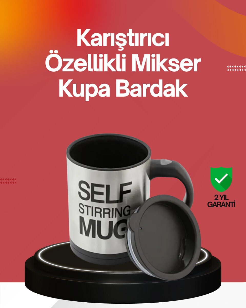 Kendi Kendini Karıştıran Termos Kupa | Güçlü Motor ve Çift Katmanlı Isı Koruma Kendi Kendini Karıştıran Termos Kupa | Güçlü Motor ve Çift Katmanlı Isı Koruma