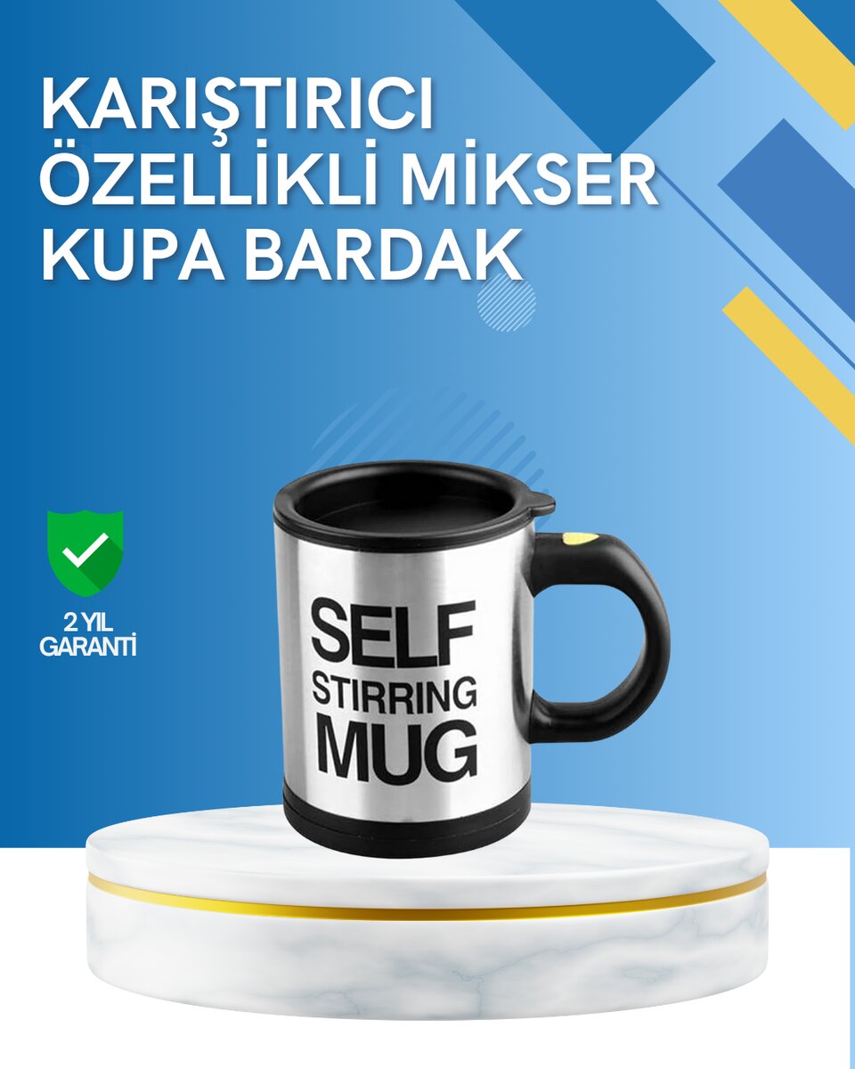Çift Katmanlı Termos Özellikli Karıştırma Motorlu Kupa Çift Katmanlı Termos Özellikli Karıştırma Motorlu Kupa