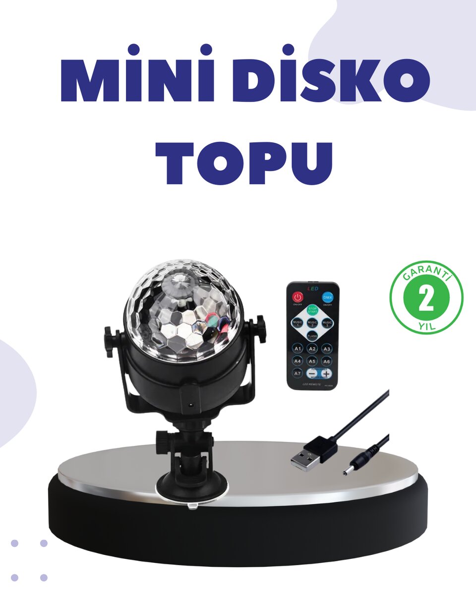 Ses Duyarlı Mini Disko Küre Lamba Ses Duyarlı Mini Disko Küre Lamba