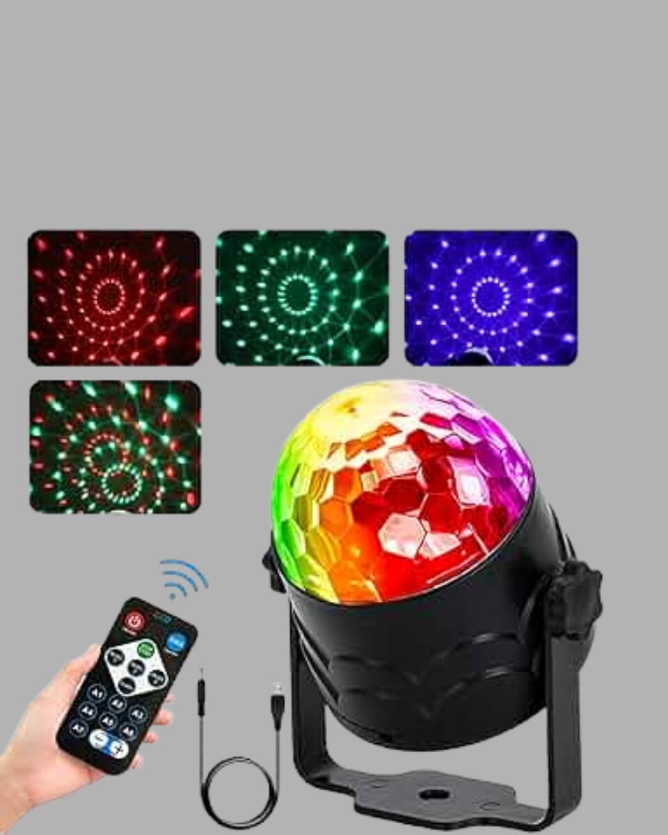 RGB LED Disko Küresi 7 Modlu Uzaktan Kumandalı RGB LED Disko Küresi 7 Modlu Uzaktan Kumandalı
