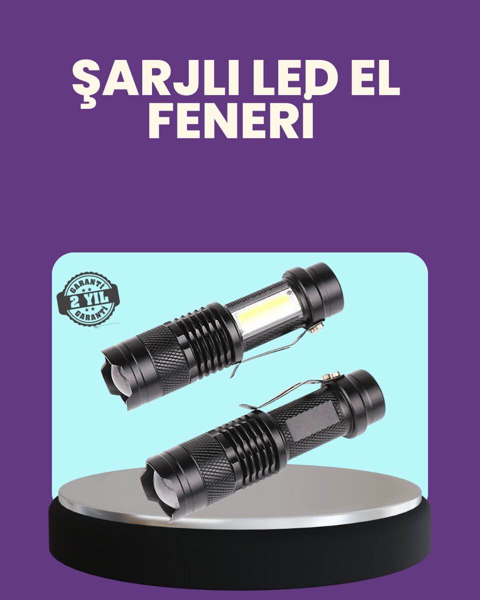 Suya Dayanıklı 4 Modlu Mini LED El Feneri Suya Dayanıklı 4 Modlu Mini LED El Feneri