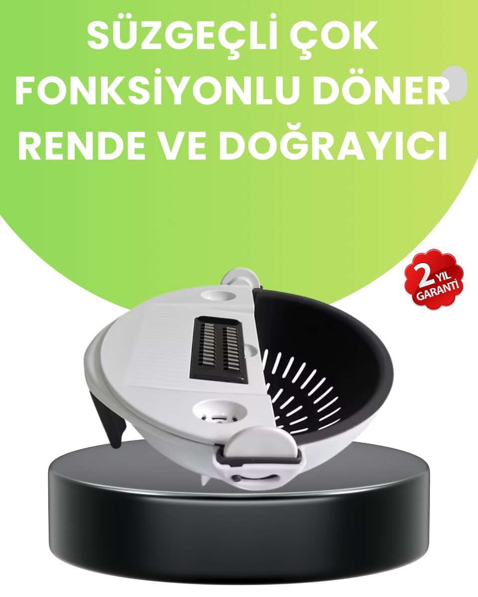 Ergonomik Sebze Rendeleyici ve Süzgeç Hazneli Dilimleyici Ergonomik Sebze Rendeleyici ve Süzgeç Hazneli Dilimleyici