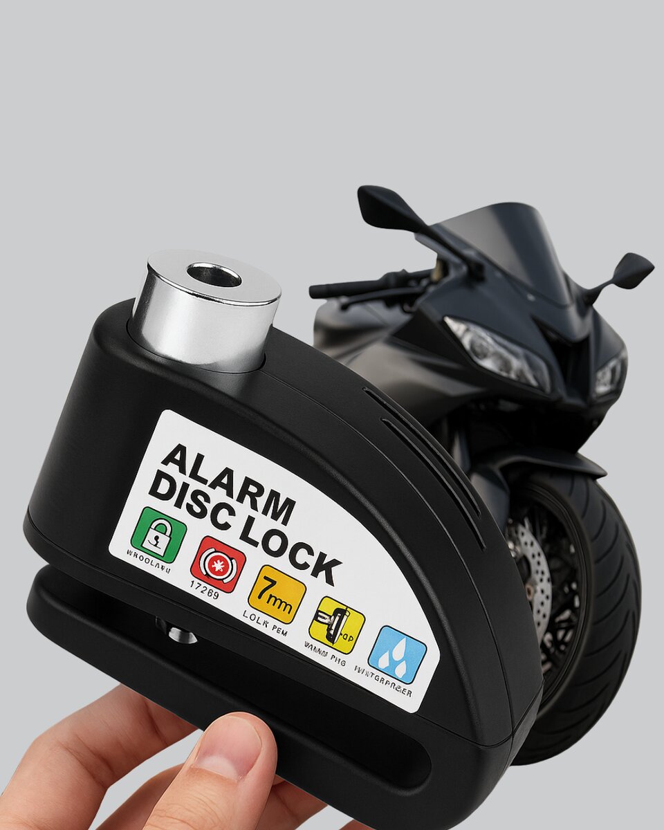 Su Geçirmez Alarm Disk Kilidi Motosiklet Scooter Bisiklet Güvenlik Su Geçirmez Alarm Disk Kilidi Motosiklet Scooter Bisiklet Güvenlik