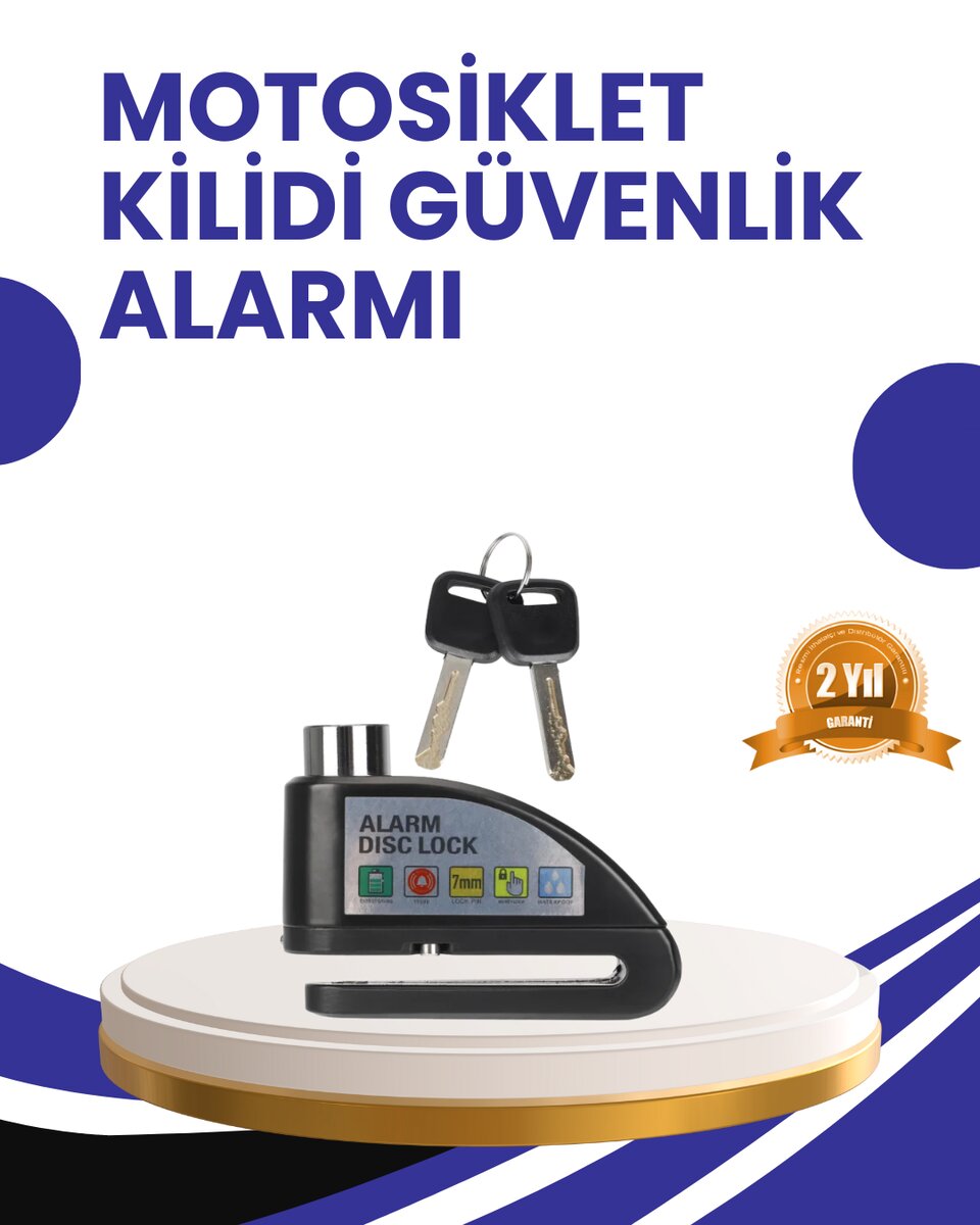 Taşınabilir Alarm Disk Kilidi Motosiklet Scooter Bisiklet Güvenlik Taşınabilir Alarm Disk Kilidi Motosiklet Scooter Bisiklet Güvenlik