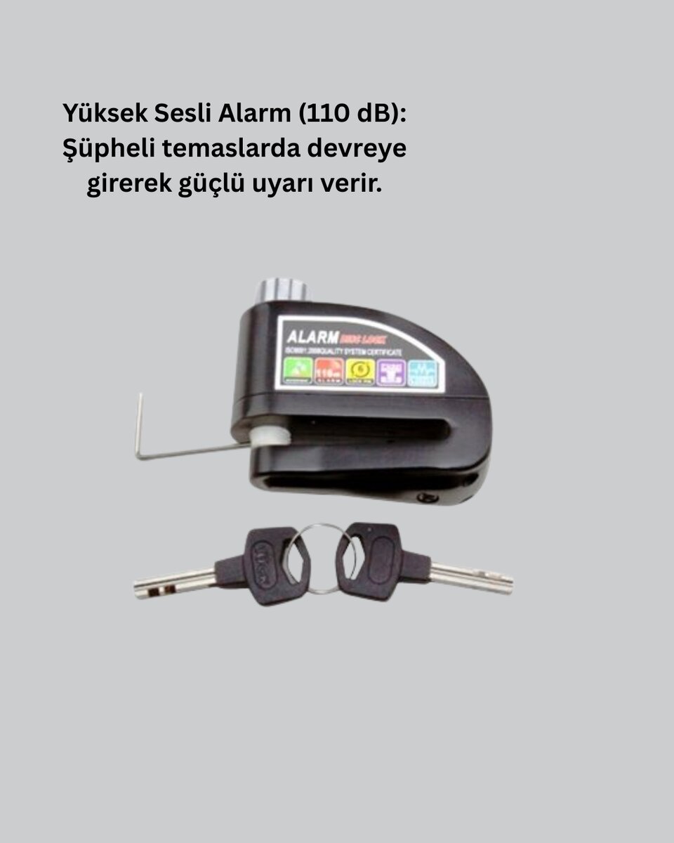 Ekonomik Alarm Disk Kilidi Motosiklet Scooter Bisiklet Güvenlik Ekonomik Alarm Disk Kilidi Motosiklet Scooter Bisiklet Güvenlik