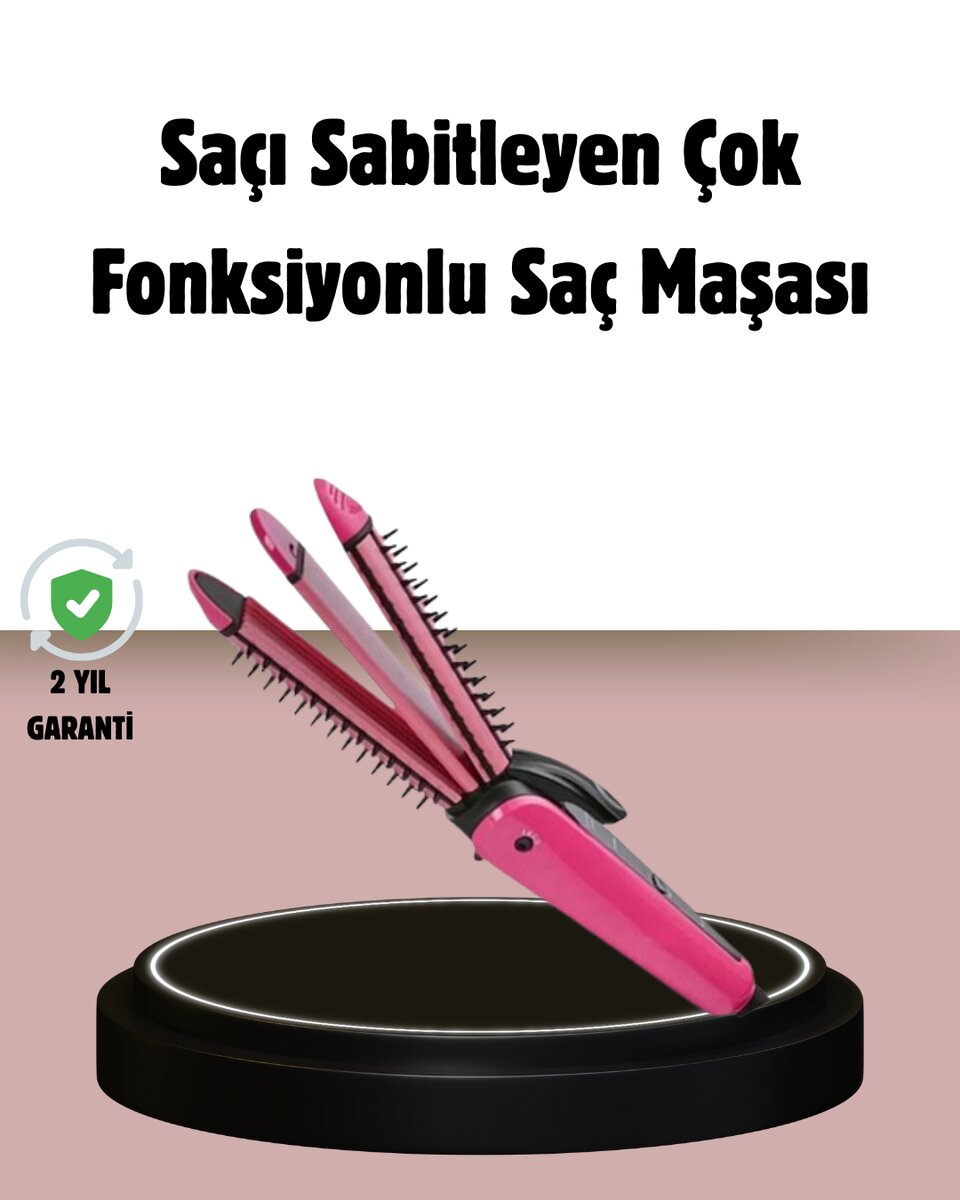 Saç Şekillendirici Maşa ve Düzleştirici 2’si 1 Arada Saç Şekillendirici Maşa ve Düzleştirici 2’si 1 Arada