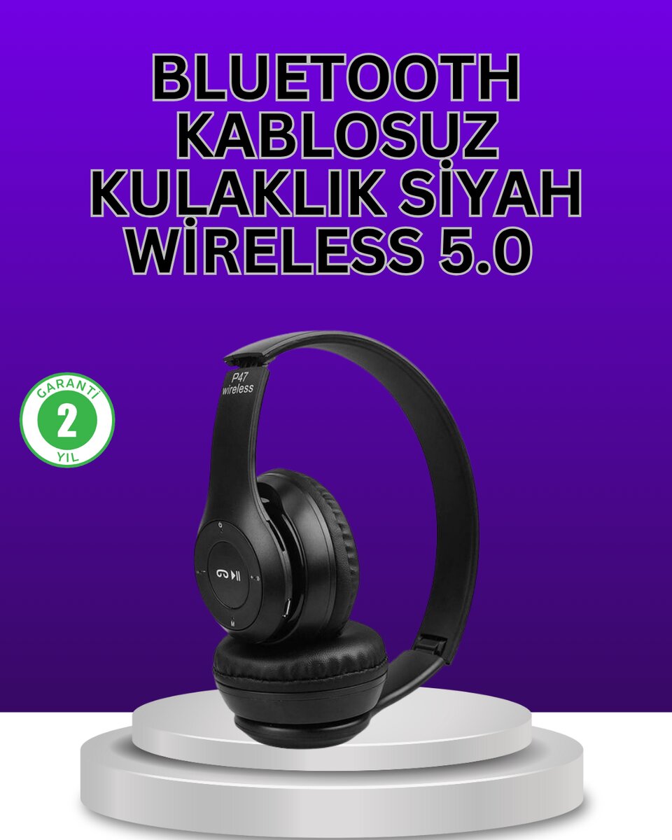 Kablolu & Kablosuz Kullanım Seçeneği Sunan Stereo Bluetooth Kulaklık Kablolu & Kablosuz Kullanım Seçeneği Sunan Stereo Bluetooth Kulaklık