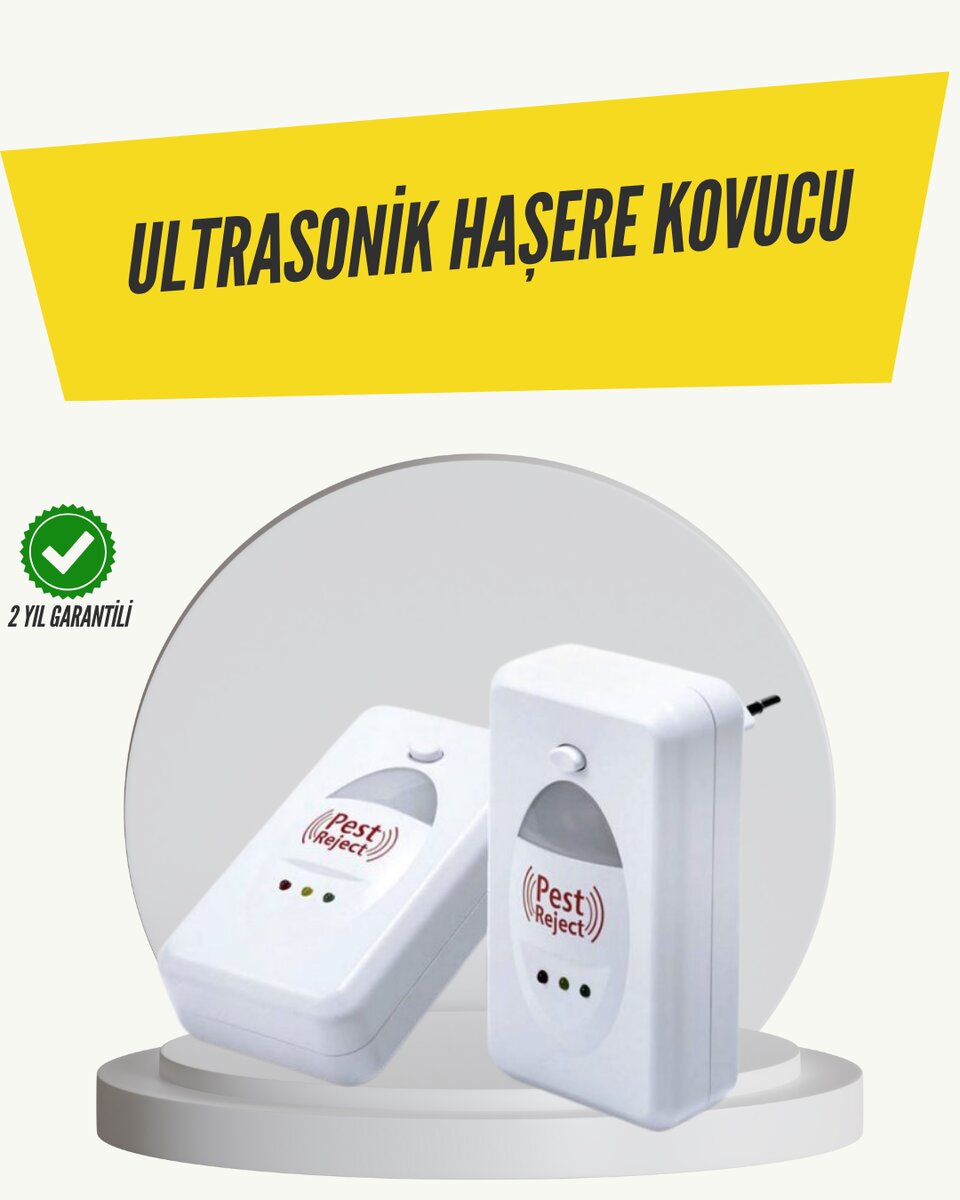 Ultrasonik Haşere Kovucu Cihaz 150 m2 Etki Alanı Ultrasonik Haşere Kovucu Cihaz 150 m2 Etki Alanı