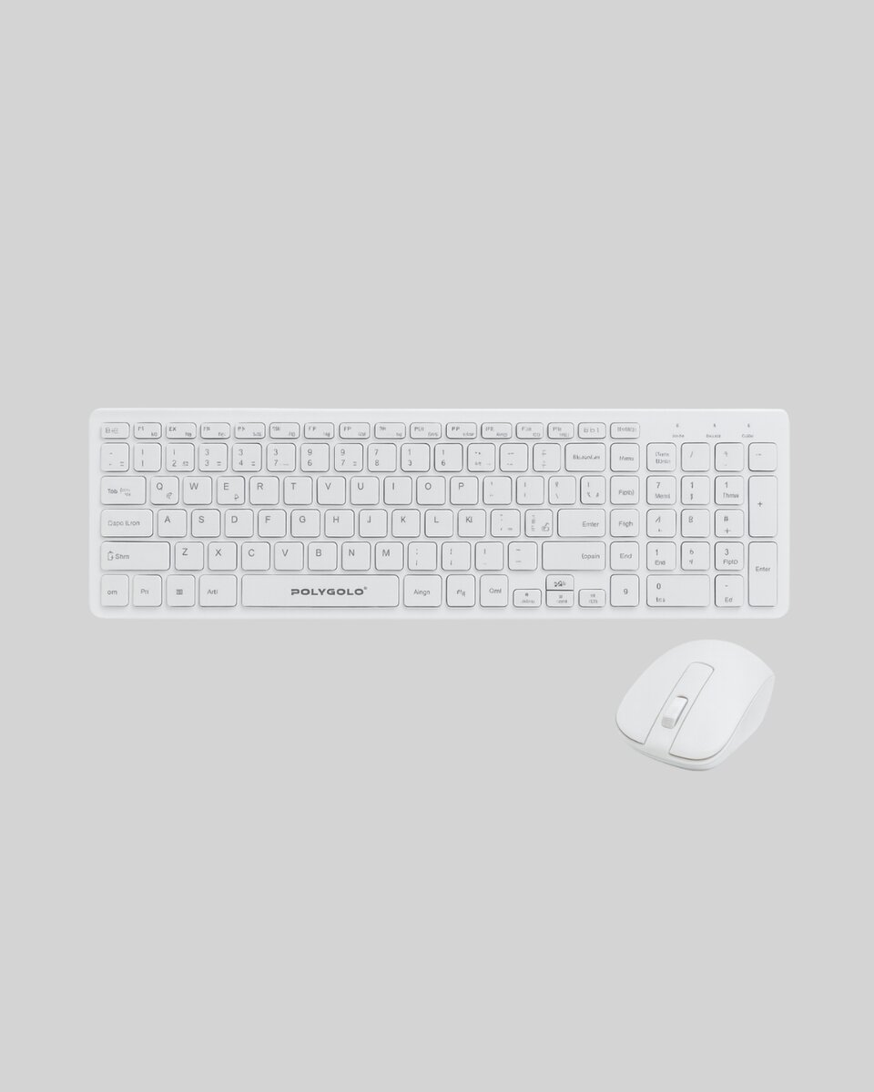 Ergonomik Kablosuz Klavye Mouse Takımı - Tam Boy, Sessiz ve Güvenilir