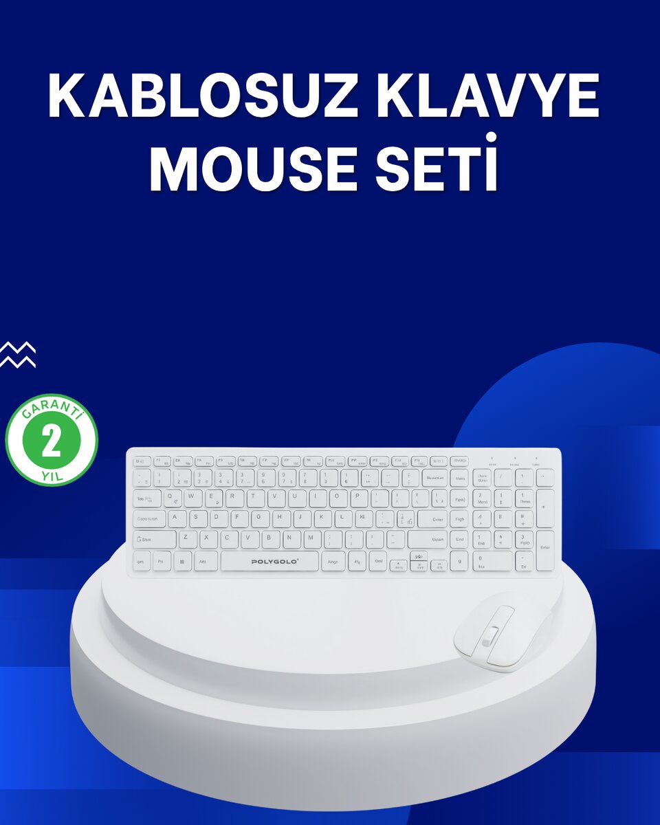 Ofis ve Ev Kullanımı İçin Kablosuz Klavye Fare Seti - Ergonomik ve Pratik Ofis ve Ev Kullanımı İçin Kablosuz Klavye Fare Seti - Ergonomik ve Pratik