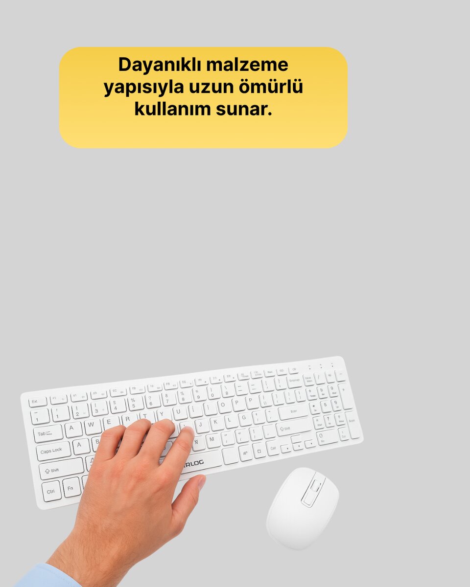 Ofis ve Ev Kullanımı İçin Kablosuz Klavye Fare Seti - Ergonomik ve Pratik Ofis ve Ev Kullanımı İçin Kablosuz Klavye Fare Seti - Ergonomik ve Pratik