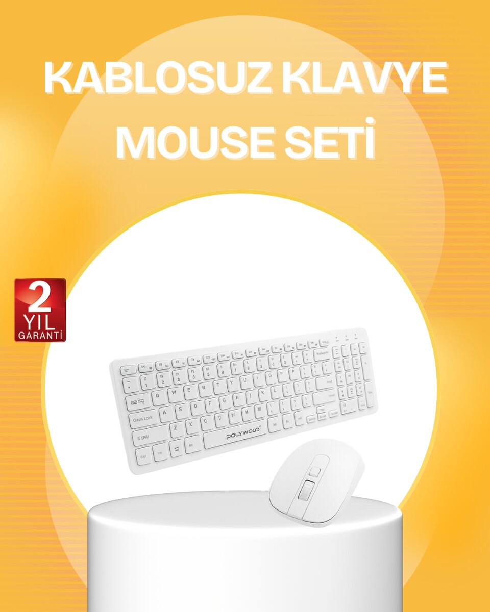 Kablosuz Klavye Mouse Takımı - Ergonomik, Sessiz ve Enerji Tasarruflu Kablosuz Klavye Mouse Takımı - Ergonomik, Sessiz ve Enerji Tasarruflu