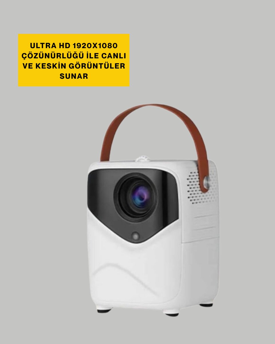 Ultra HD Çözünürlüklü Taşınabilir Projektör – 1920x1080 Piksel Görüntü Kalitesi (Kopya)