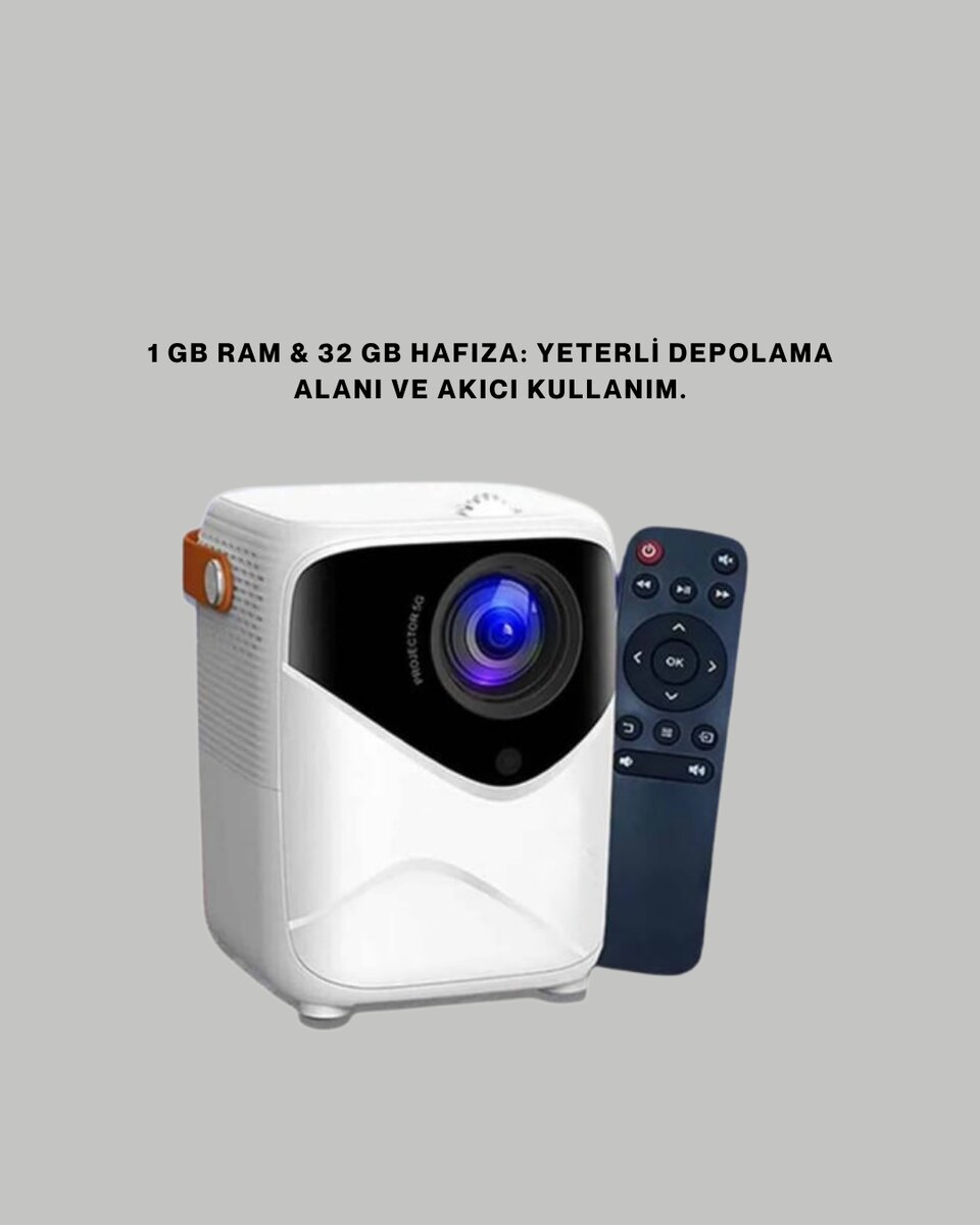 Android Sistemli Mini Projektör – Uygulama Destekli Akıllı Kullanım