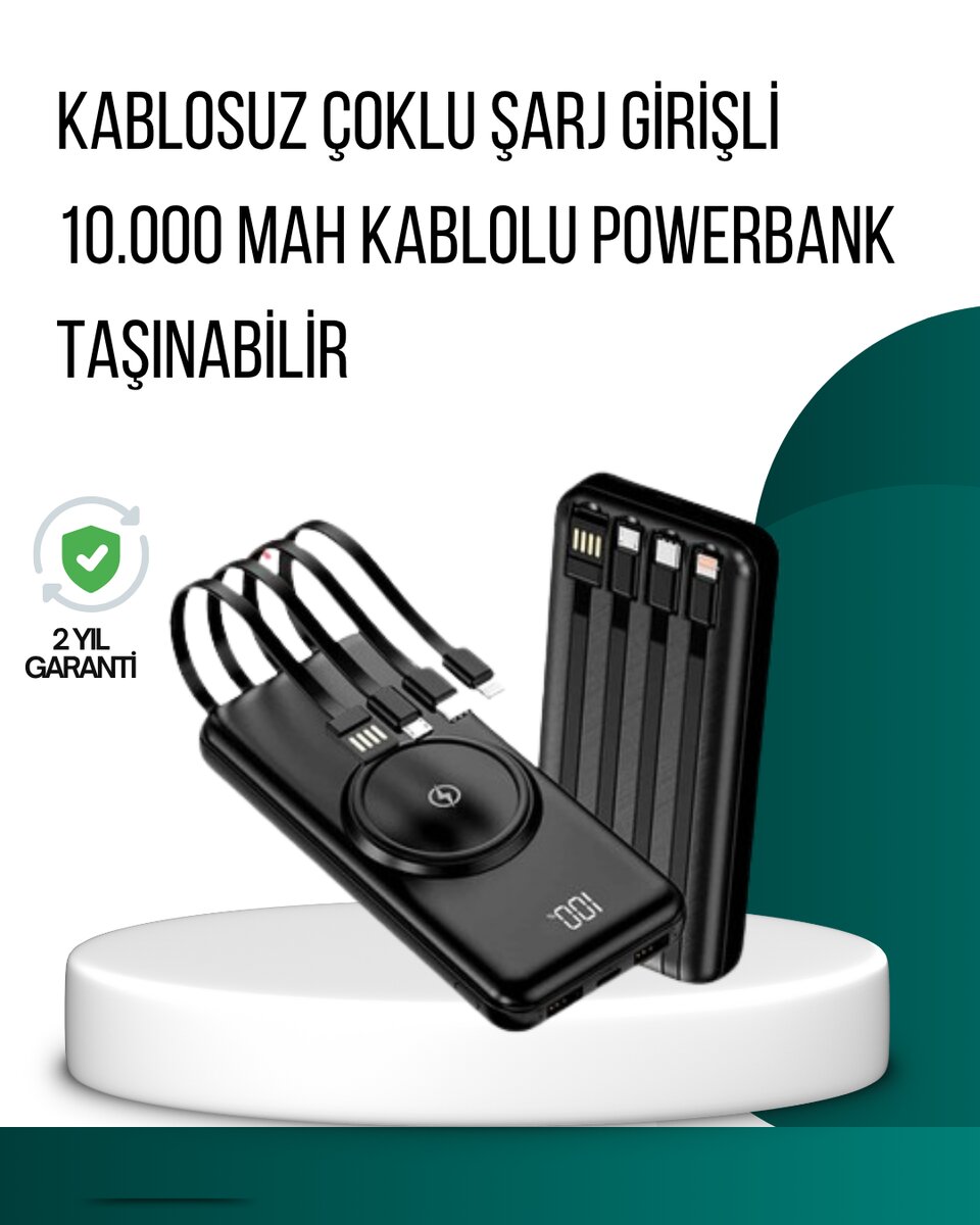Kompakt Tasarım, Güçlü Performans – 10000mAh Kablosuz Powerbank Kompakt Tasarım, Güçlü Performans – 10000mAh Kablosuz Powerbank