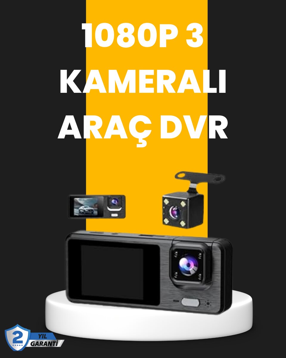 Çok Açılı Araç İçi DVR | Ön İç Arka Kamera, Döngü Video Kaydı Çok Açılı Araç İçi DVR | Ön İç Arka Kamera, Döngü Video Kaydı