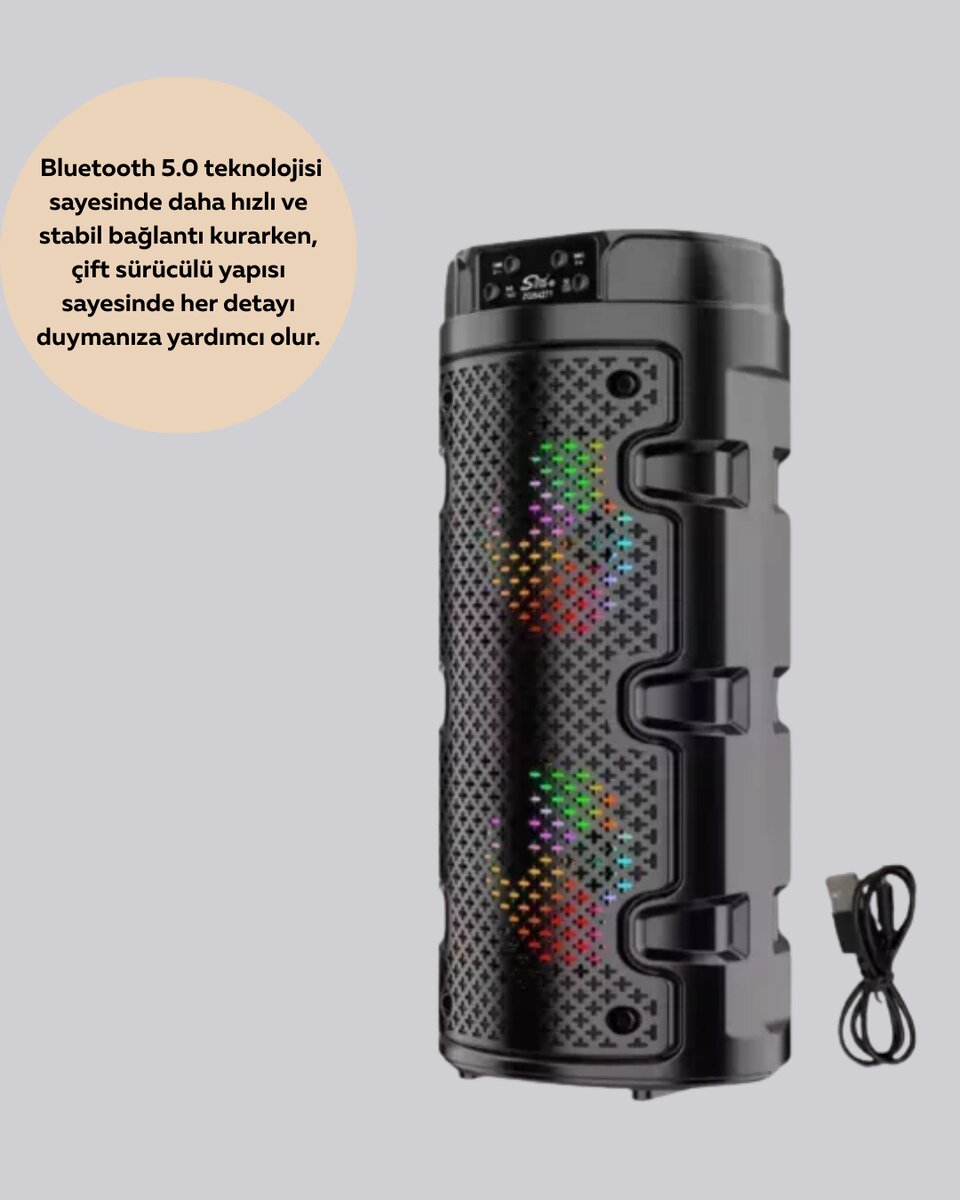 Bluetooth 5.0 Destekli Yüksek Ses Kaliteli Hoparlör Bluetooth 5.0 Destekli Yüksek Ses Kaliteli Hoparlör