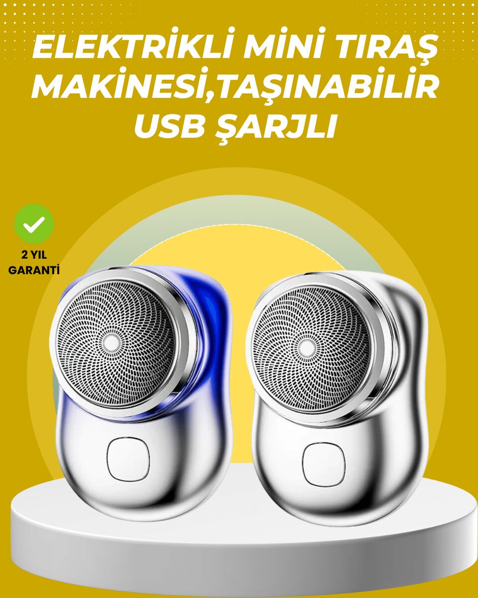 Taşınabilir, cep boyunda, şarjlı elektrikli tıraş makinesi Taşınabilir, cep boyunda, şarjlı elektrikli tıraş makinesi