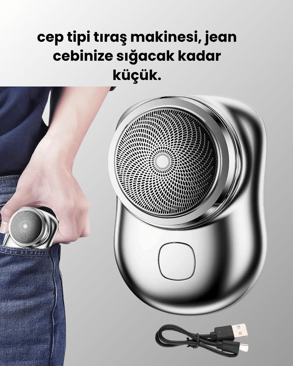 Tüm vücut bölgelerinde kullanılabilen küçük boy tıraş cihazı Tüm vücut bölgelerinde kullanılabilen küçük boy tıraş cihazı