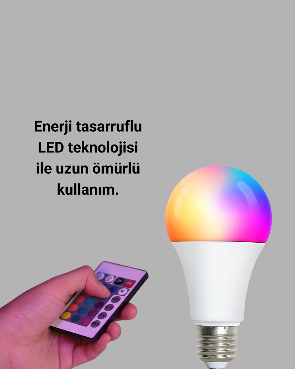 2025 RGB LED Ampul Uzaktan Kumandalı Renkli Işık A Kalite 2025 RGB LED Ampul Uzaktan Kumandalı Renkli Işık A Kalite