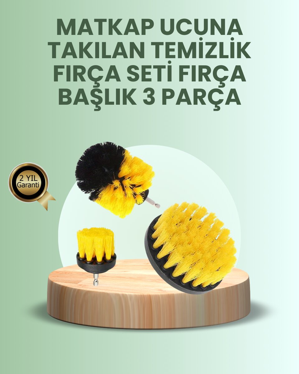 Banyo ve Mutfak İçin Matkap Ucu Temizlik Fırçası 3’lü Set Banyo ve Mutfak İçin Matkap Ucu Temizlik Fırçası 3’lü Set