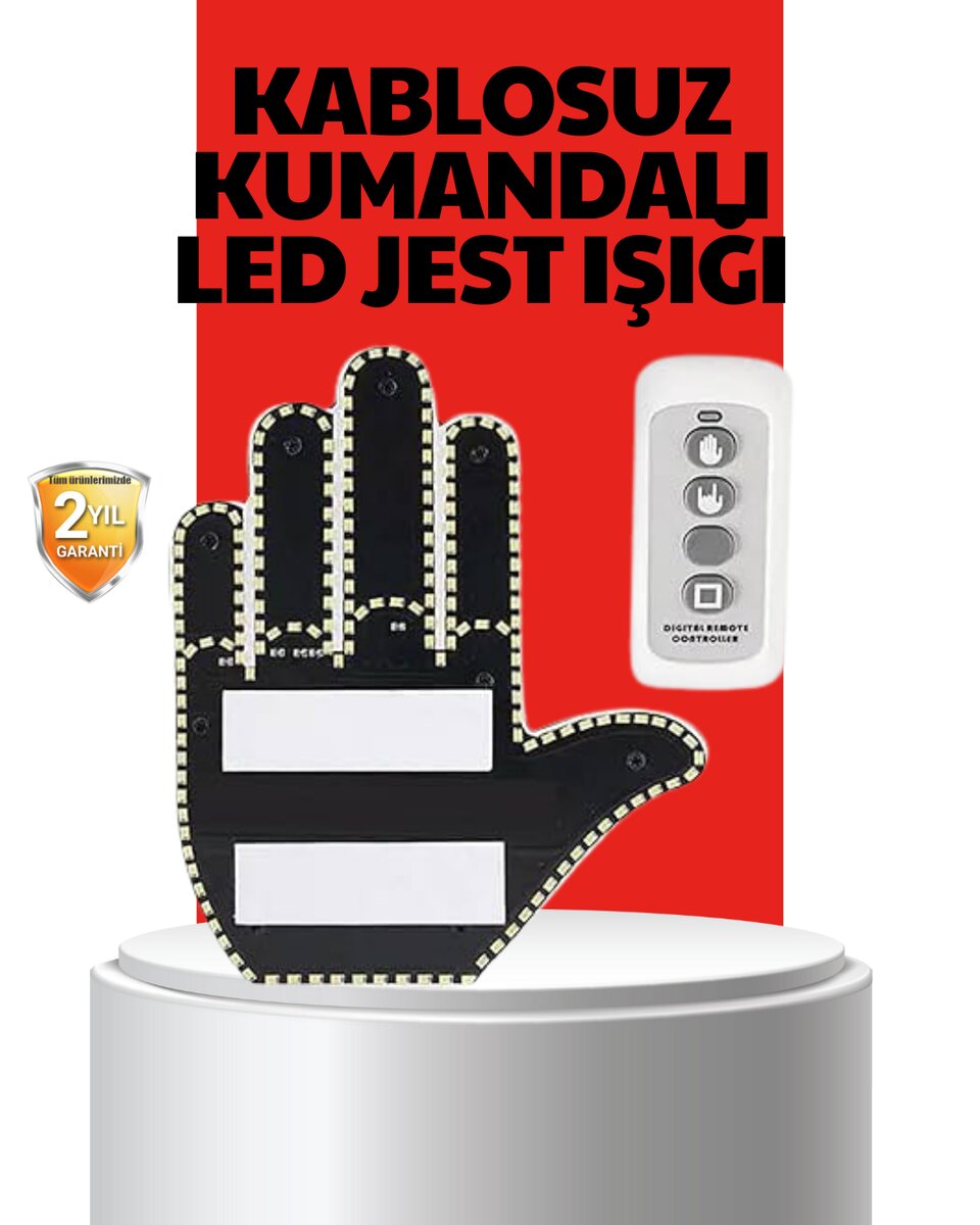 Uzaktan Kumandalı LED Jest Işığı – 3 Farklı Hareket Modu Uzaktan Kumandalı LED Jest Işığı – 3 Farklı Hareket Modu