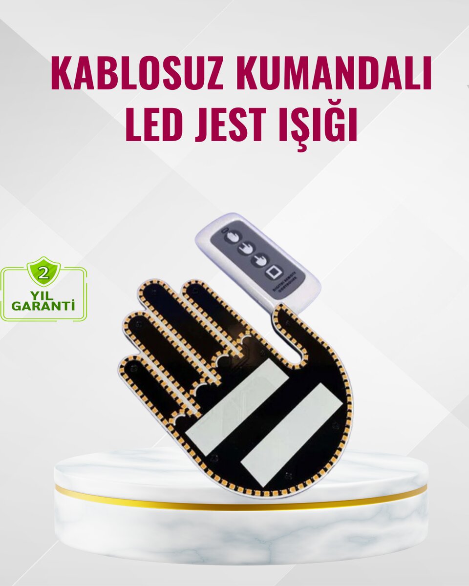 Naylon Bantlı Kolay Montajlı Araç Jest Işığı Naylon Bantlı Kolay Montajlı Araç Jest Işığı
