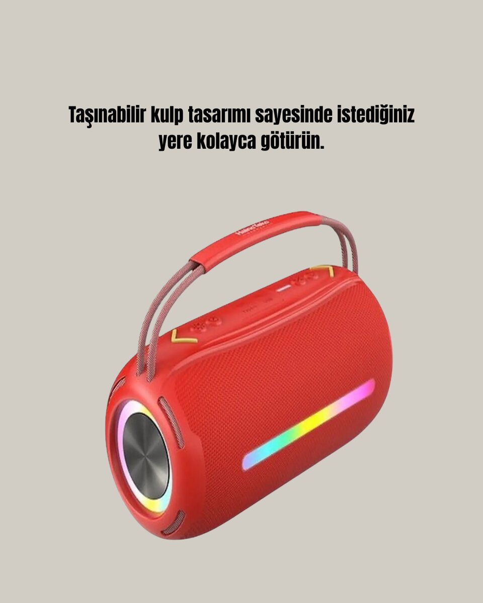 Suya Dayanıklı 20W RGB Hoparlör Bluetooth, USB, SD Kart ve AUX Girişli Suya Dayanıklı 20W RGB Hoparlör Bluetooth, USB, SD Kart ve AUX Girişli