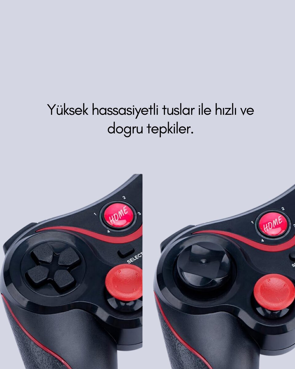 Uzun Pil Ömürlü Kablosuz Oyun Kumandası PC Telefon Tablet İçin