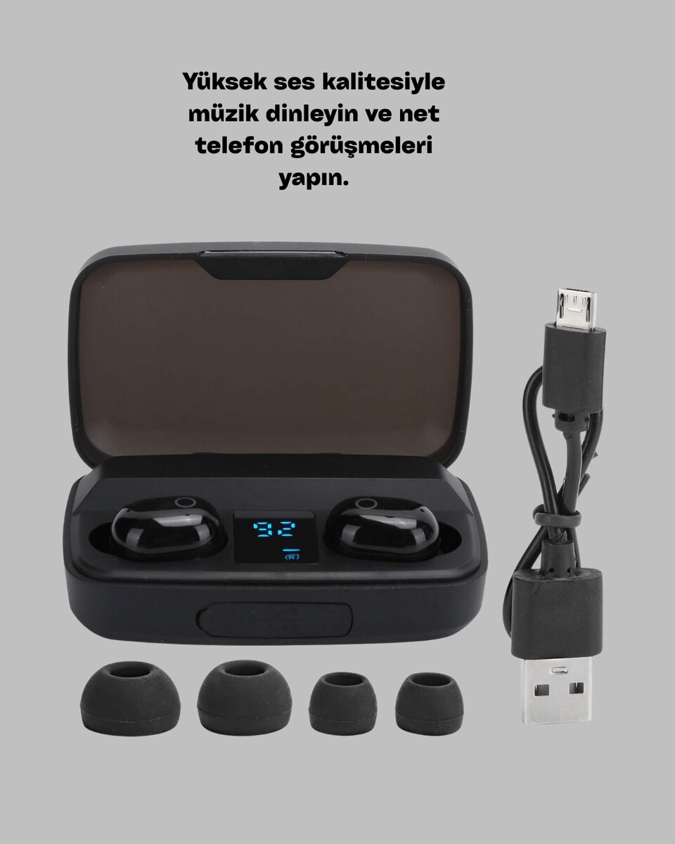 A10s TWS Ergonomik Bluetooth Kulaklık Uzun Pil Ömürlü