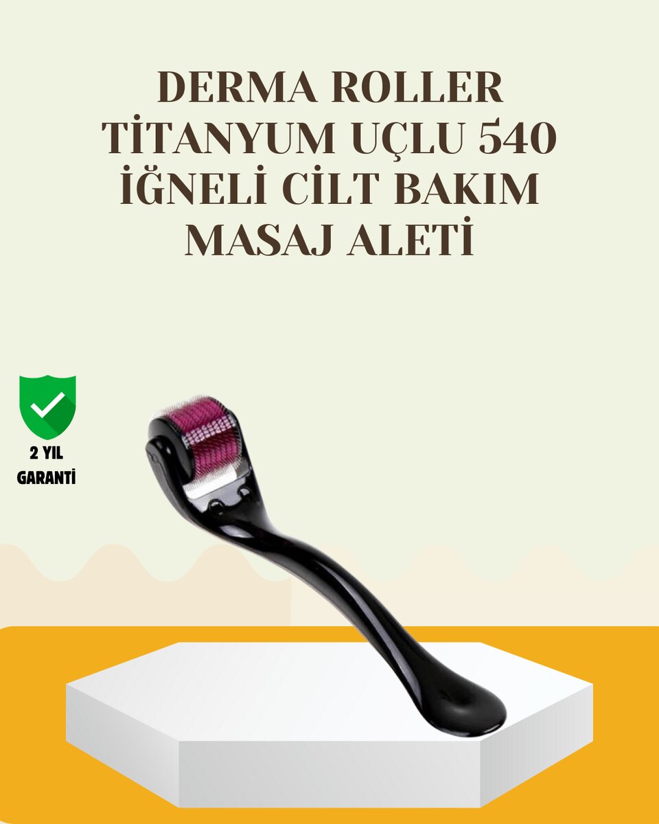Titanyum Dermaroller 540 İğne Cilt Onarım ve Kolajen Üretim Desteği Titanyum Dermaroller 540 İğne Cilt Onarım ve Kolajen Üretim Desteği