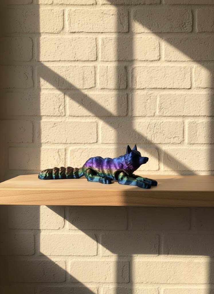 Hareketli Kurt Rainbow dekoratif esnek figür 10x24 cm