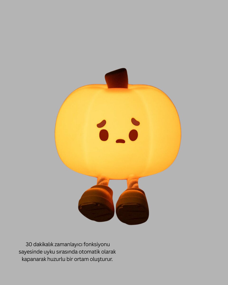Pumpkin LED Night Light Dokunmatik Şarjlı Silikon Gece Lambası Pumpkin LED Night Light Dokunmatik Şarjlı Silikon Gece Lambası