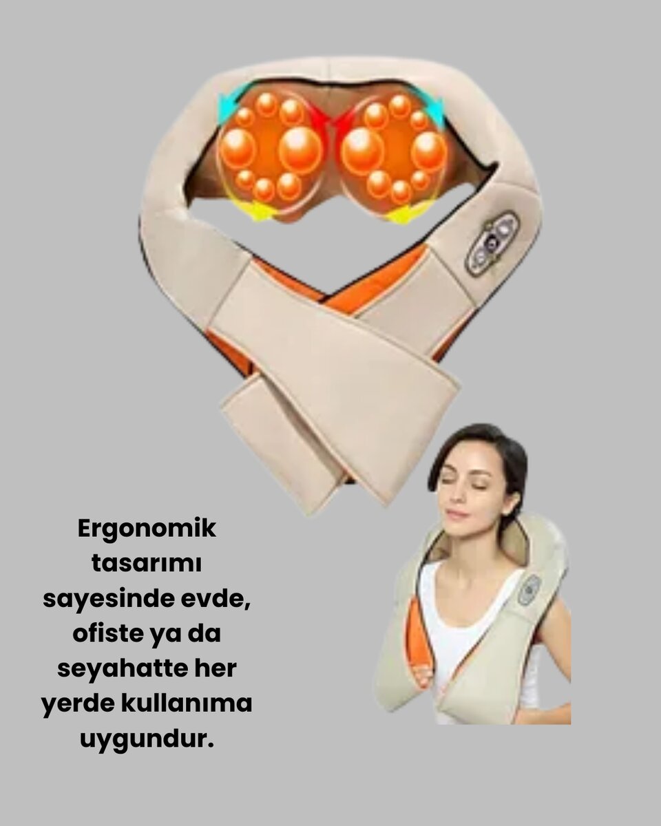 Isıtma Fonksiyonlu Ovmalı Boyun Omuz ve Vücut Masaj Cihazı Rahatlatıcı Isıtma Fonksiyonlu Ovmalı Boyun Omuz ve Vücut Masaj Cihazı Rahatlatıcı