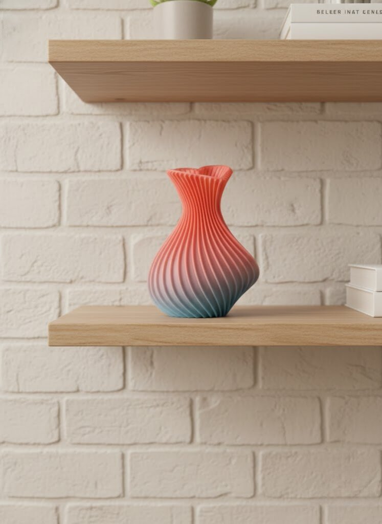 3D Dalga Desenli Kalp Formlu Dekoratif Vazo Pembe 15 cm 3D Dalga Desenli Kalp Formlu Dekoratif Vazo Pembe 15 cm