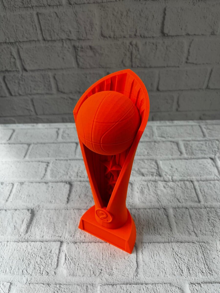 Turuncu Kupa 23cm Basketbol Temalı Dekoratif Ödül Biblosu Turuncu Kupa 23cm Basketbol Temalı Dekoratif Ödül Biblosu