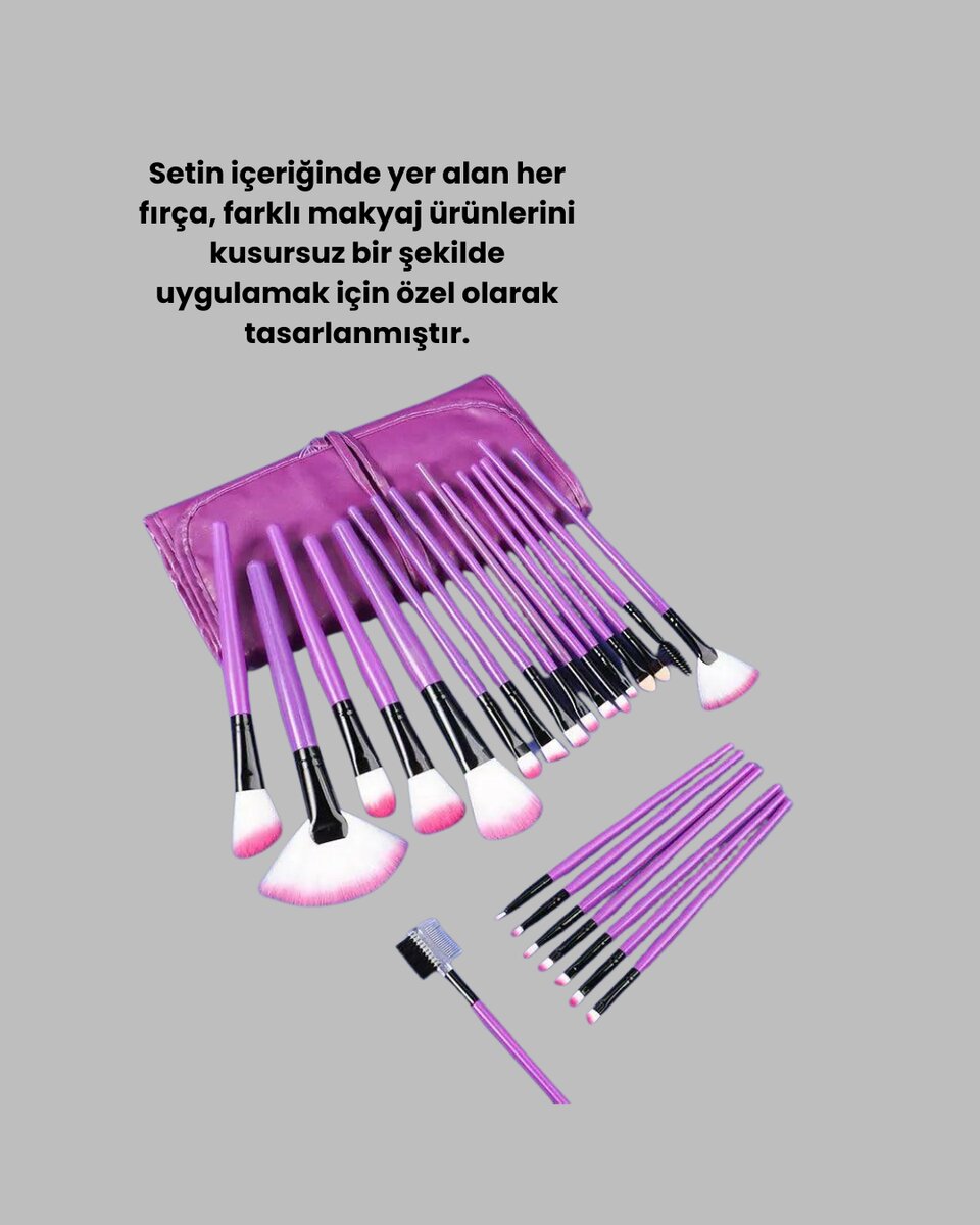 Yumuşak Fiber Kıllardan Oluşan 12'li Makyaj Fırçası Seti Göz Farı Allık ve Kontür İçin Yumuşak Fiber Kıllardan Oluşan 12'li Makyaj Fırçası Seti Göz Farı Allık ve Kontür İçin