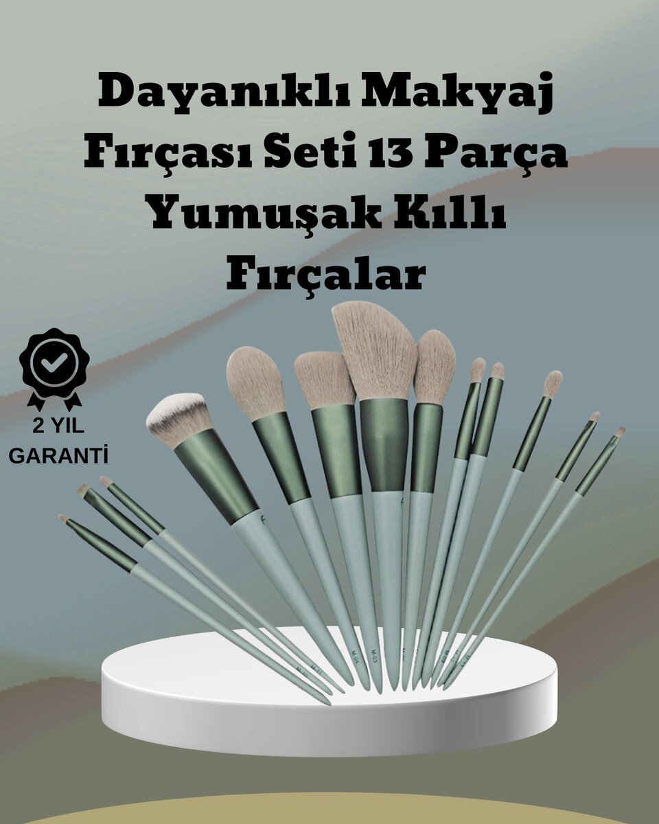 umuşak Kıllı Estetik Tasarımlı 13'lü Makyaj Fırçası Seti Günlük ve Profesyonel Kullanım umuşak Kıllı Estetik Tasarımlı 13'lü Makyaj Fırçası Seti Günlük ve Profesyonel Kullanım