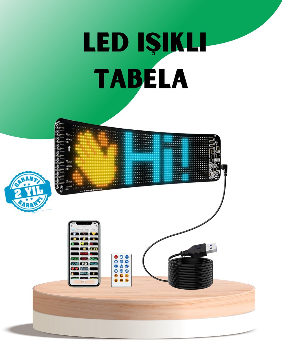 USB Destekli LED Mağaza Tabelası – Renkli RGB Kayan Yazı Paneli USB Destekli LED Mağaza Tabelası – Renkli RGB Kayan Yazı Paneli