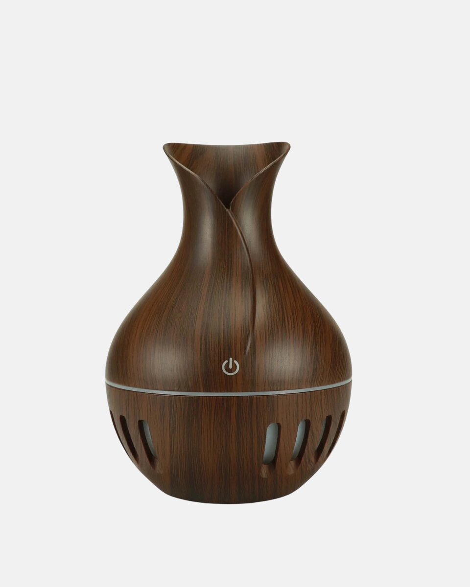 Ahşap Desenli 130 ml Aromaterapi Difüzör Sessiz ve USB Bağlantılı Ahşap Desenli 130 ml Aromaterapi Difüzör Sessiz ve USB Bağlantılı