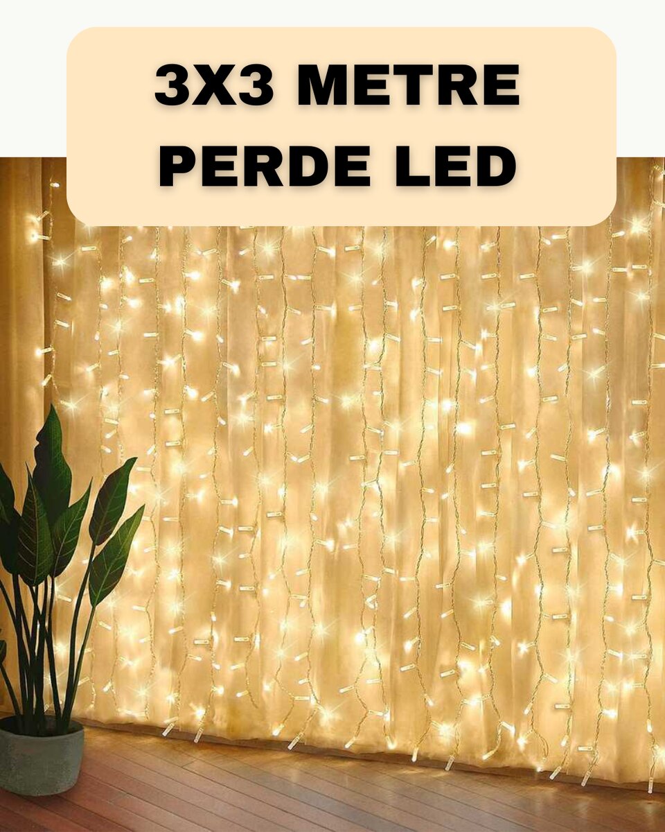 Dekoratif 3x3 LED Perde Işık Şelale Tasarım Enerji Tasarruflu Dekoratif 3x3 LED Perde Işık Şelale Tasarım Enerji Tasarruflu